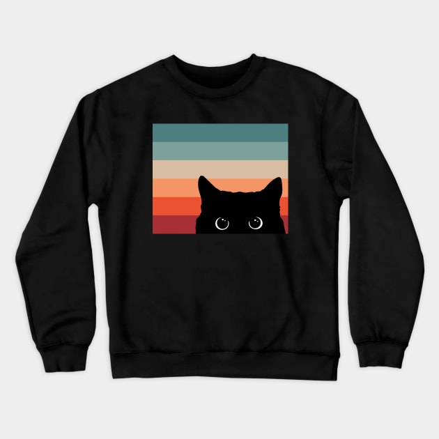 Black Cat - Vintage Crewneck Sweatshirt by SmartLegion